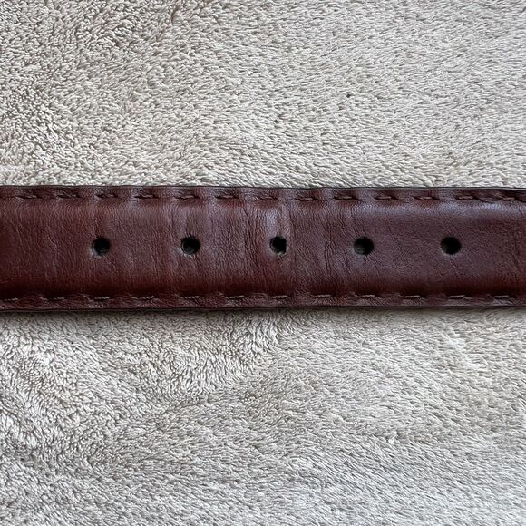 Torino Aniline Kipskin Shoulders Brown  Leather Belt Men’s 40 Made in USA 65561 - Picture 9 of 15